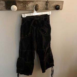 Lucy Black Cropped Cotton Athleticware Pants